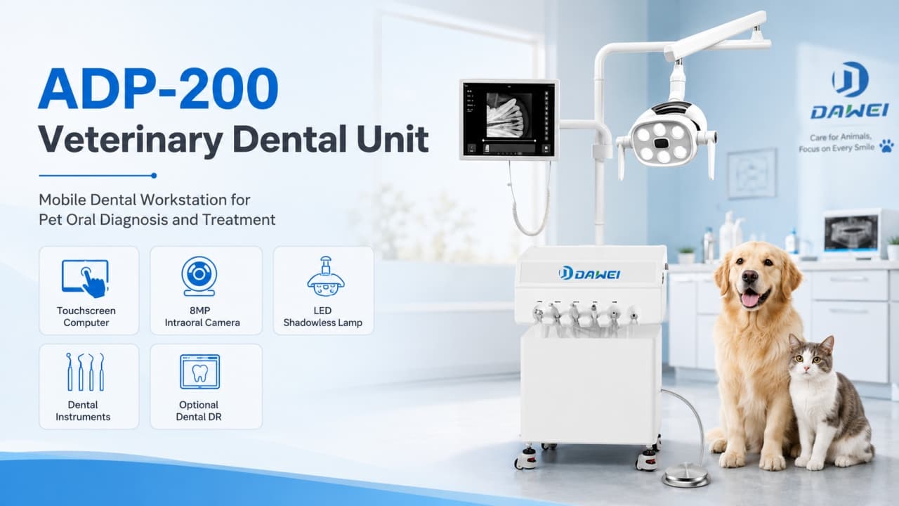 ADP-200 veterinary dental unit for pet oral diagnosis and treatment